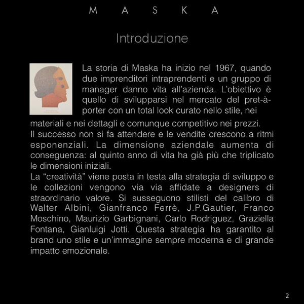Maska Italian fashion Brand 2